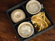 Thai Elegance Candle & Incense Gift Set in Silk Box
