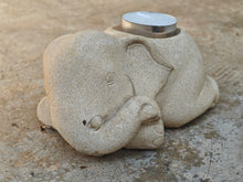 Elephant Shaped Stone Candle Holder