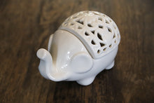 White Ceramic Elephant Incense Holder