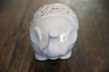 White Ceramic Elephant Incense Holder