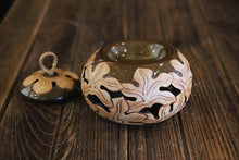 Oil Burner with Flowers and Leaves