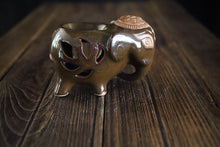 Elephant Shaped Essential Oil Burner with Floral Motifs