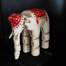 Handcrafted White Thai Elephant Sculpture