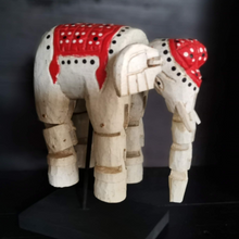 Handcrafted White Thai Elephant Sculpture