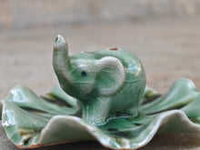 Elephant and Leaf Incense Stick Holder