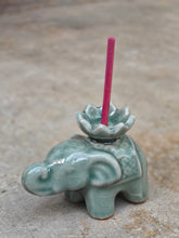 Ceramic Elephant Incense Stick Holder